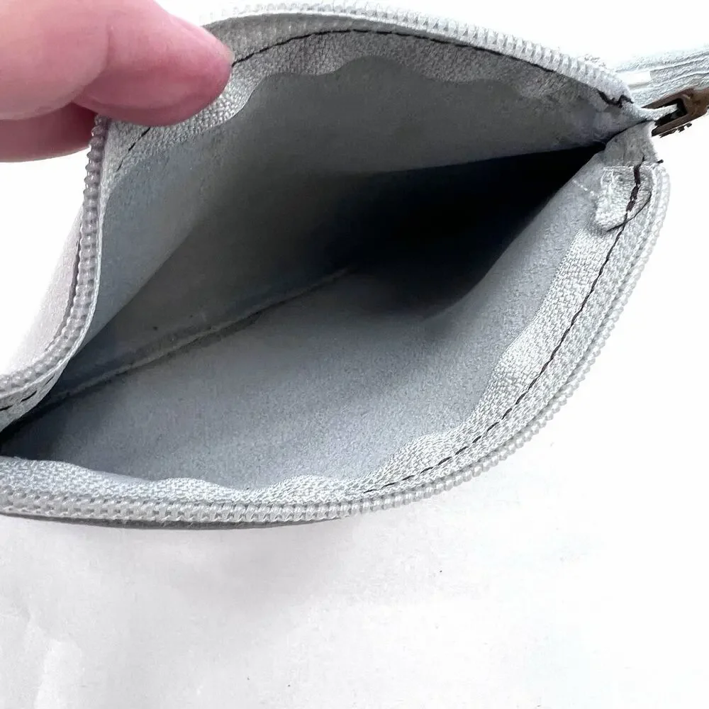 Corium White Leather Wristlet Clutch Bag Made in Argentina NEW